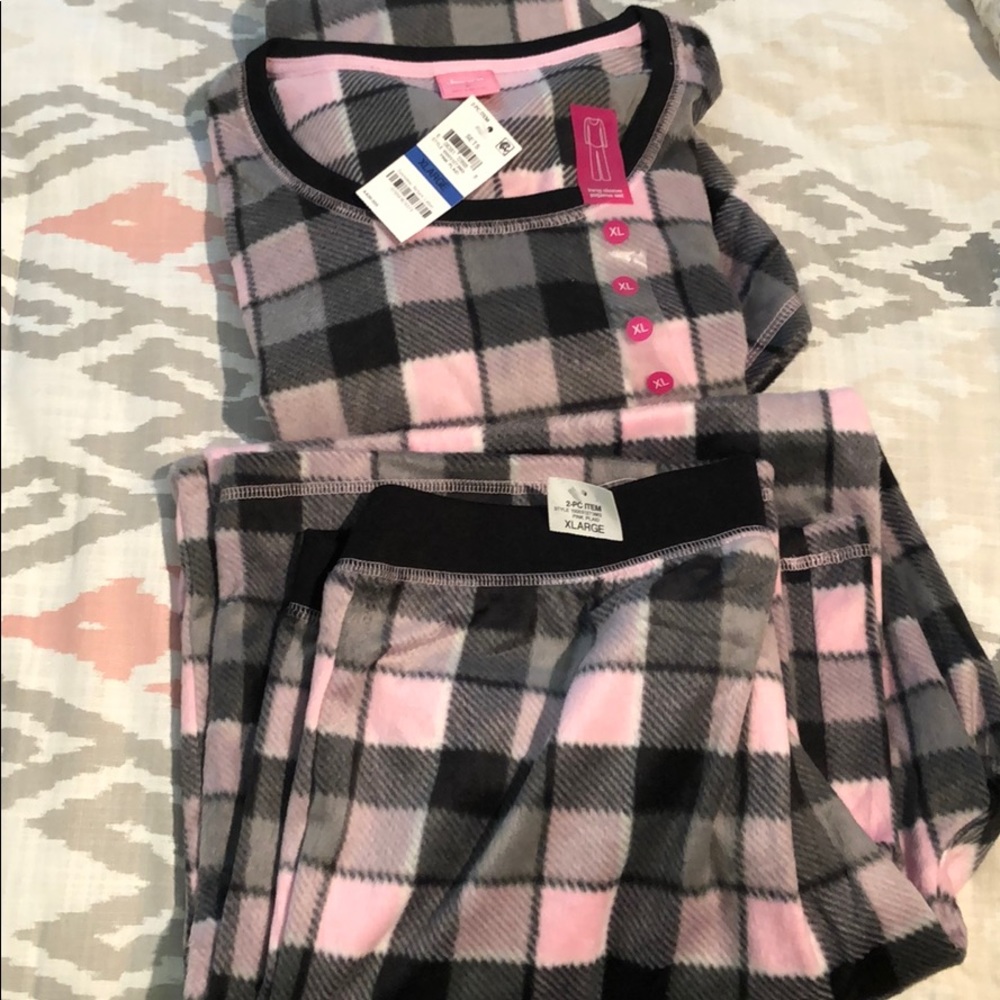 2 piece flannel long sleeve pajama set